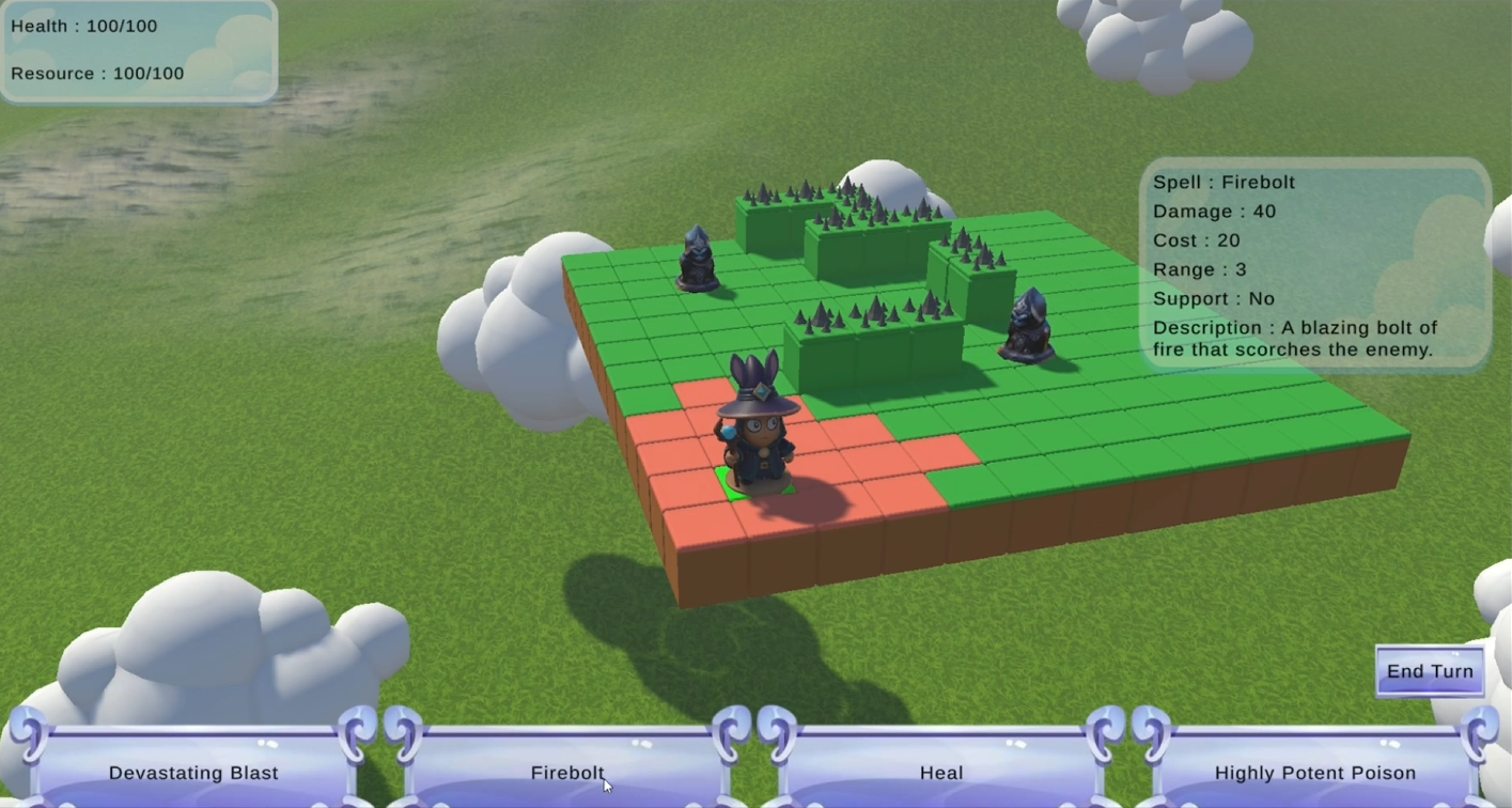 AI spell generation interface